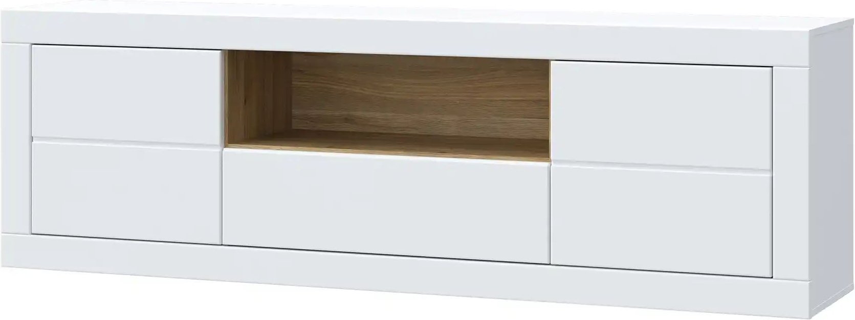 TV-Lowboard Push-to-Open Komili ¦ weiß ¦ Maße (cm): B: 195,5 H: 61,5 T: 41.4 Kommoden & Sideboards > Lowboards - Höffner