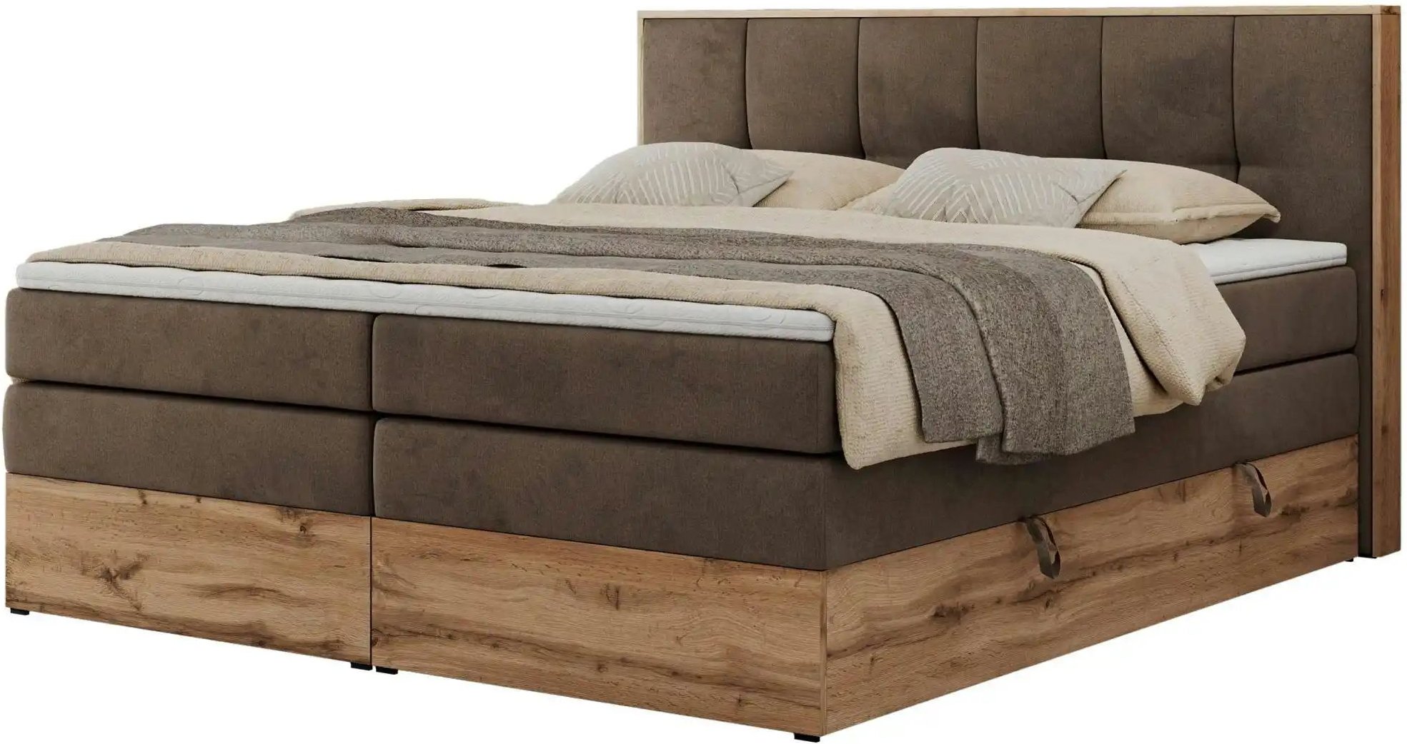 Boxspringbett mit Bettkasten Albero 1 King ¦ braun ¦ Maße (cm): B: 208 H: 113 Betten > Boxspringbetten - Höffner
