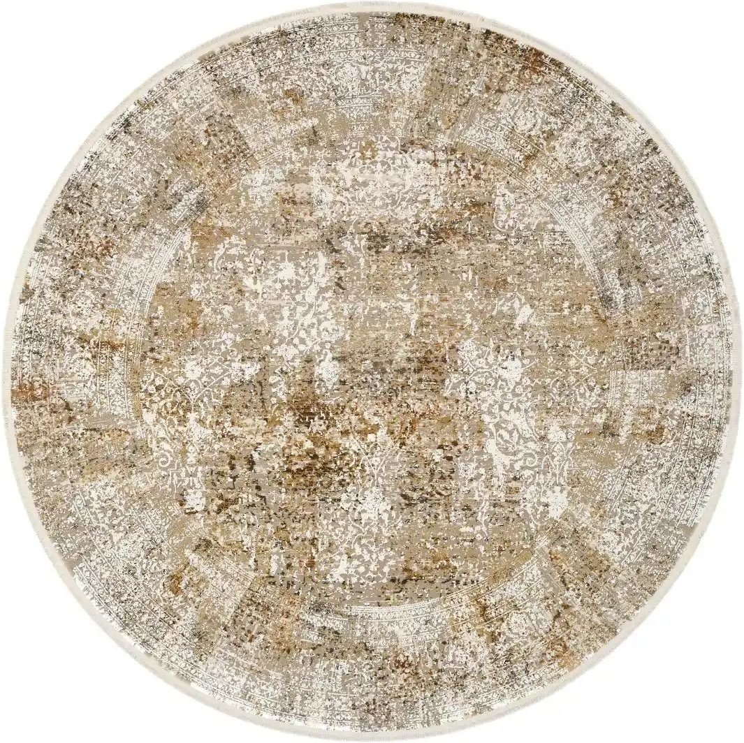 meinTeppich Teppich ¦ beige ¦ Synthetische Fasern Ø: 160 Teppiche > Wohnteppiche - Höffner