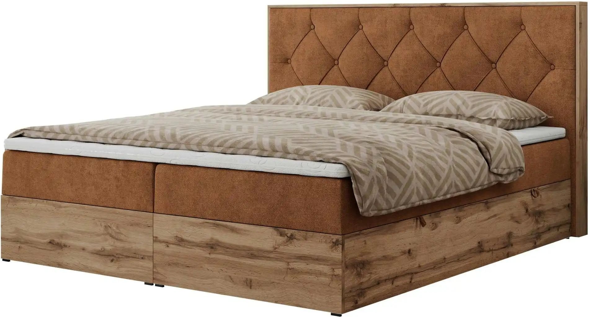 Boxbett mit Bettkasten Veneto ¦ orange ¦ Maße (cm): B: 188 H: 115 Betten > Komfortbetten - Höffner