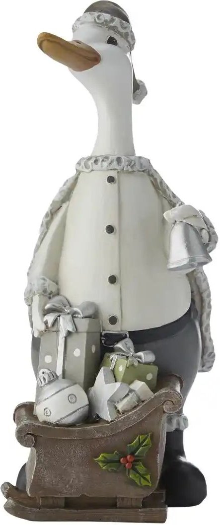 HOME STORY Deko Figur Weihnachtsgans ¦ Polyresin (Kunstharz),Stein ¦ Maße (cm): B: 11,5 H: 26 T: 16.0 Weihnachten - Hö...