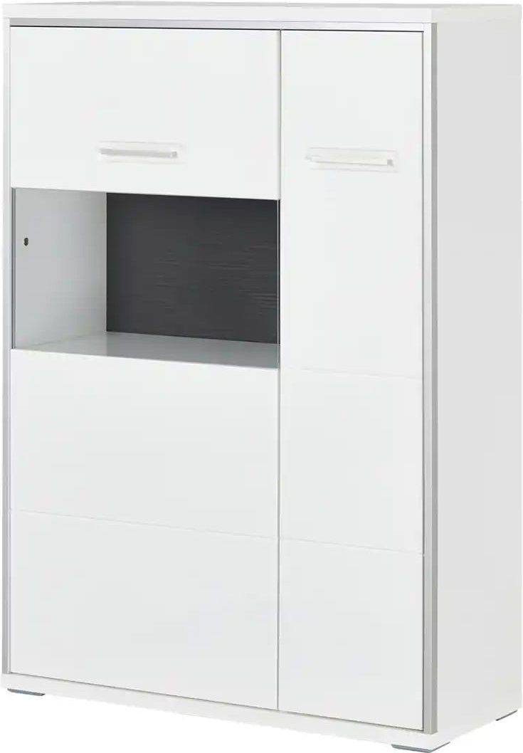 uno Highboard Setto ¦ weiß ¦ Maße (cm): B: 94 H: 137 T: 38.0 Kommoden & Sideboards > Highboards - Höffner