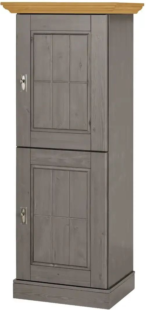 maison bleue Vitrine Florian ¦ grau ¦ Maße (cm): B: 65,7 H: 163,5 T: 48.0 Schränke > Vitrinen - Höffner