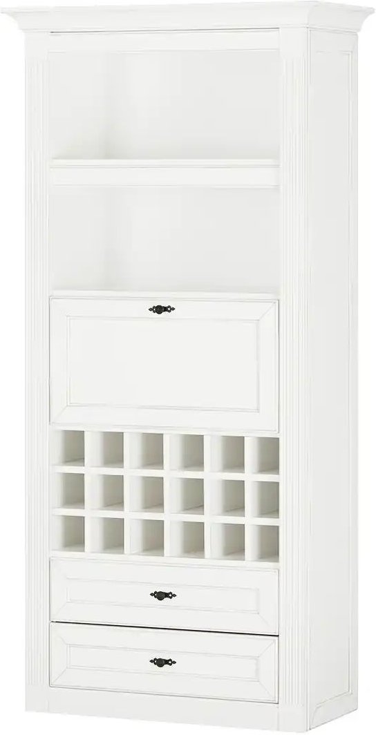 maison bleue Barschrank mit Weinregal Petit Chalet ¦ weiß ¦ Maße (cm): B: 92 H: 191 T: 44.0 Regale > Weinregale - Höffne...