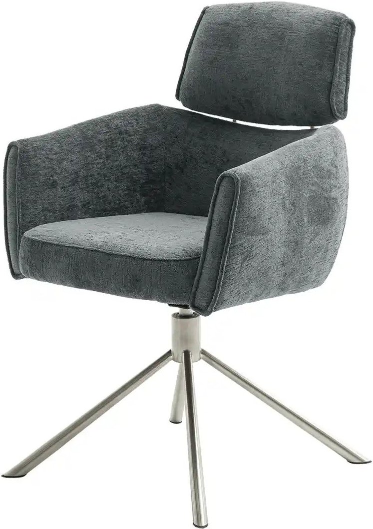 Jette Home Armlehnstuhl drehbar Becky ¦ grau ¦ Maße (cm): B: 61 H: 91 T: 64.0 Stühle > Esszimmerstühle > Esszimmerstühle...