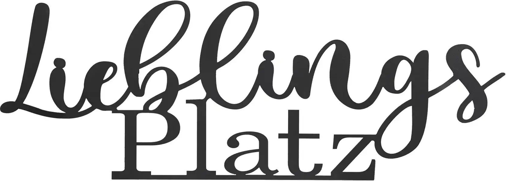 HOME STORY Wandobjekt Lieblingsplatz ¦ schwarz ¦ Metall ¦ Maße (cm): B: 55 H: 20 T: 1.0 Accessoires > Dekoartikel - Hö...