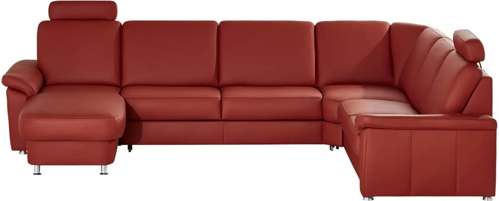 Thumbnail - meinSofa Wohnlandschaft Leder Carolin ¦ rot ¦ Maße (cm): B: 330 H: 91 T: 240.0 Polstermöbel > Sofas > Wohnlandschaften -...