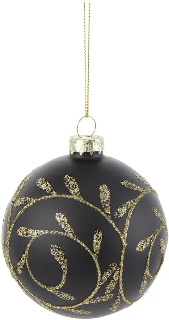 HOME STORY Weihnachtsbaumkugel ¦ schwarz ¦ Glas,Aluminium Ø: 8 Weihnachten - Höffner