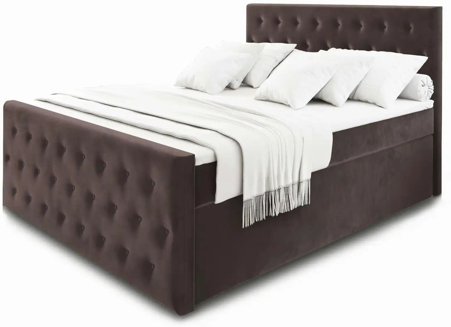 MASSENO Boxbett mit Bettkasten Fondi ¦ braun ¦ Maße (cm): B: 140 H: 120 Betten > Polsterbetten - Höffner