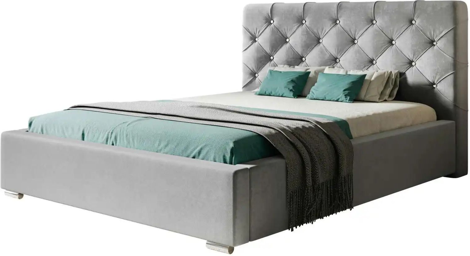 Polsterbett mit Stauraum Preston ¦ grau ¦ Maße (cm): B: 140 H: 104 Betten > Polsterbetten - Höffner