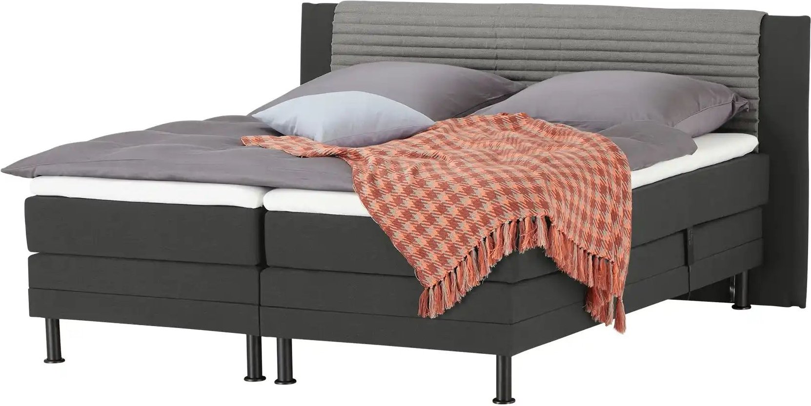 Motor-Boxspringbett Synda ¦ grau ¦ Maße (cm): B: 220 H: 107 Betten > Boxspringbetten - Höffner