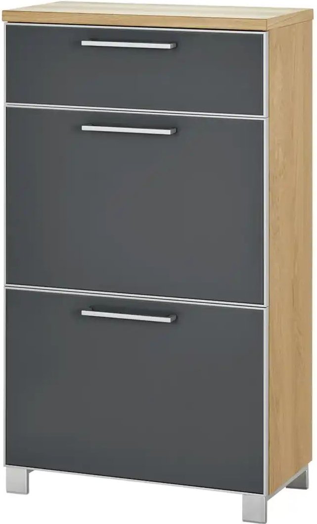Schuhschrank Duna ¦ grau ¦ Maße (cm): B: 61 H: 108 T: 31.0 Garderoben & Kleiderstangen > Garderoben Schuhschränke - Höf...