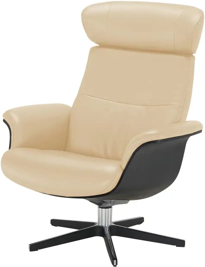 Relaxsessel aus Leder Timeout ¦ creme ¦ Maße (cm): B: 80 H: 101 T: 81.0 Polstermöbel > Sessel > Fernsehsessel - Höffner