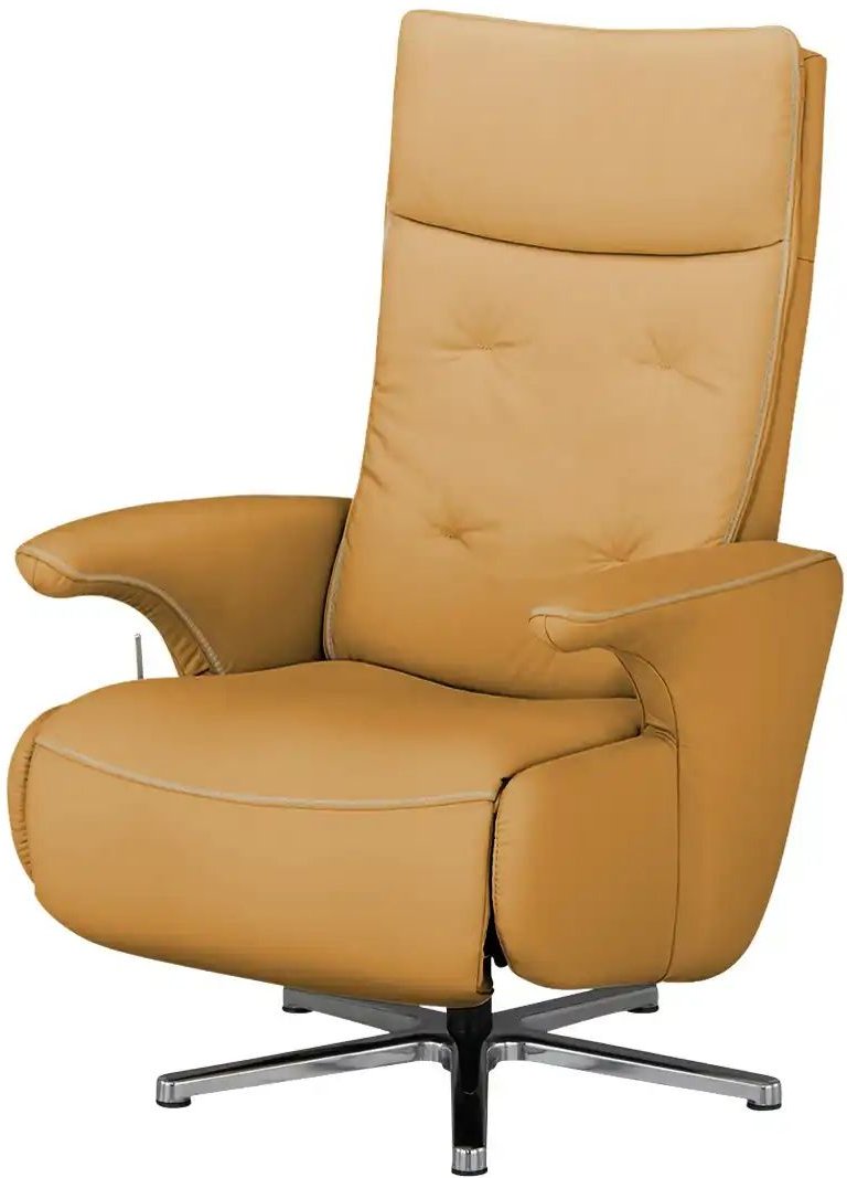 meinSofa Drehsessel aus Leder Franzi ¦ orange ¦ Maße (cm): B: 73 H: 115 T: 83.0 Polstermöbel > Sessel > Fernsehsessel - ...