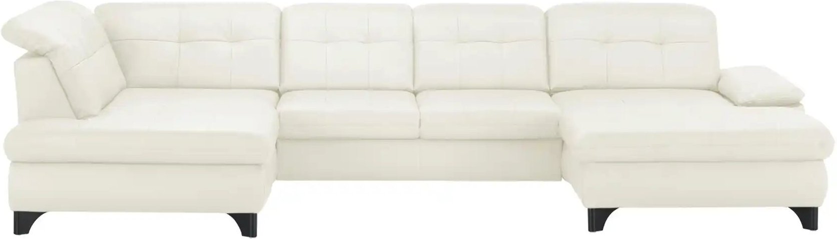 Lounge Collection Wohnlandschaft Leder Jona ¦ weiß ¦ Maße (cm): B: 368 H: 100 T: 194.0 Polstermöbel > Sofas > Wohnlands...