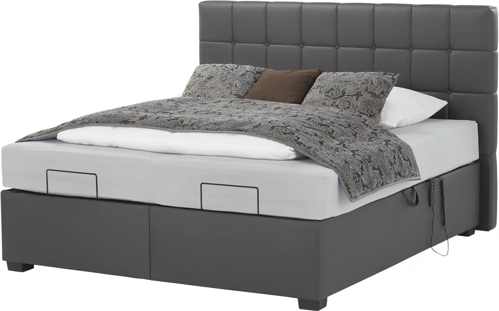 vanDoorn Motor-Boxspringbett Ohio Motor ¦ grau ¦ Maße (cm): B: 192 H: 129 Betten > Boxspringbetten - Höffner