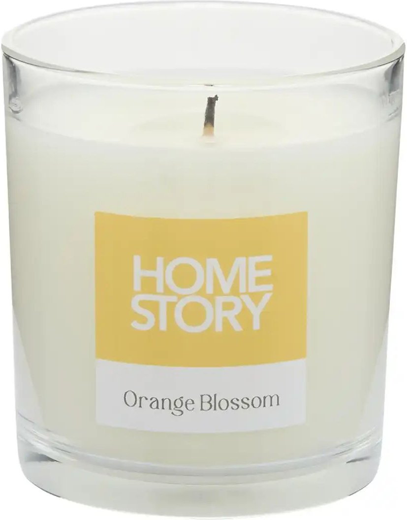HOME STORY Duftkerze im Glas "Orange Blossom"   ¦ gelb ¦ Wachs,Glas ¦ Maße (cm): H: 8  Ø: 7 Accessoires > Kerzen & Kerze...