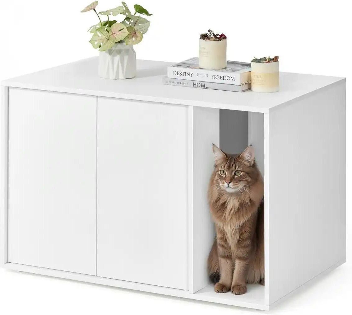 Katzen-Klo Schrank ¦ weiß ¦ Maße (cm): B: 80 H: 50 Garderoben & Kleiderstangen > Garderoben Schuhschränke - Höffner