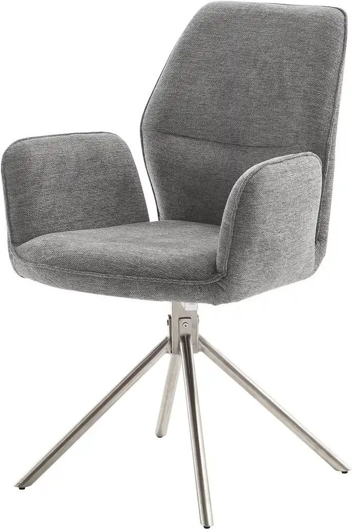 Esszimmerstuhl Gustav ¦ grau ¦ Maße (cm): B: 61 H: 91 T: 63.0 Stühle > Esszimmerstühle > Esszimmerstühle mit Armlehnen ...