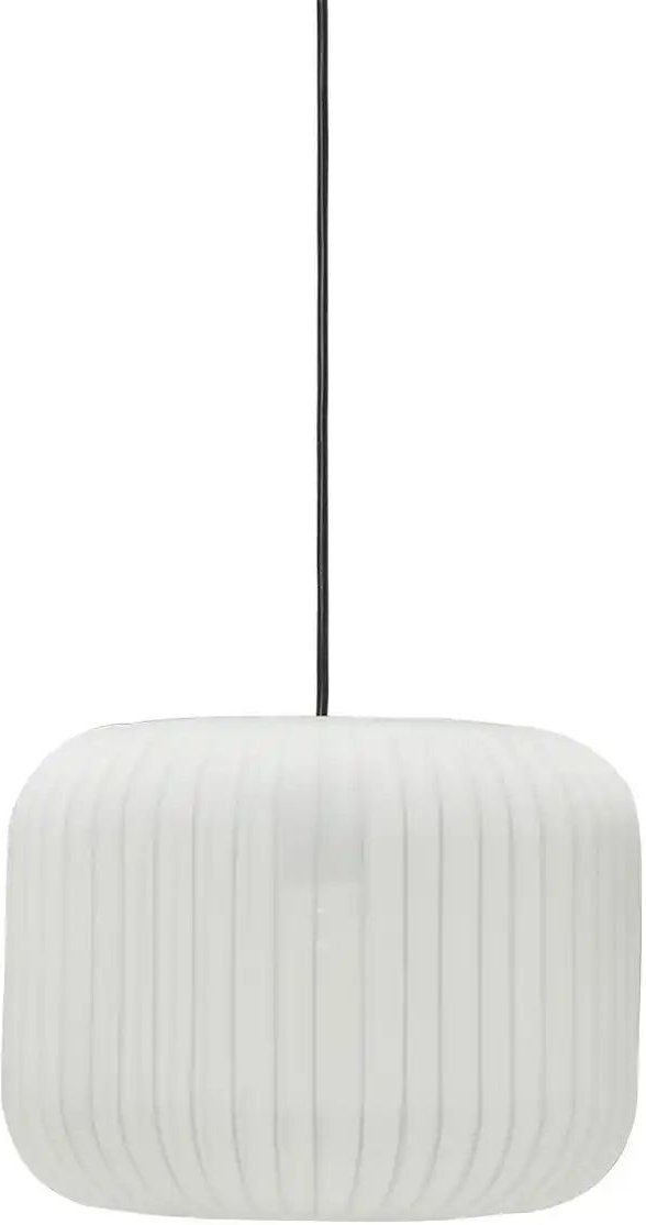 KHG Pendelleuchte 1-flammig Stoff weiß ¦ weiß ¦ Maße (cm): H: 150 Ø: 29 Lampen & Leuchten > Pendelleuchten - Höffne...