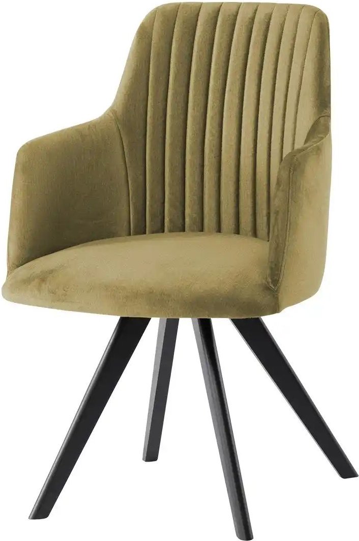 Woodford Polsterstuhl Eloy ¦ grün ¦ Maße (cm): B: 59 H: 87 T: 59.0 Stühle > Esszimmerstühle > Esszimmerstühle mit Armle...