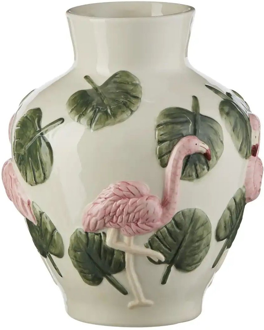 Thumbnail - HOME STORY Vase Flamingo ¦ weiß ¦ Dolomite ¦ Maße (cm): H: 26 Ø: 21.8 Accessoires > Vasen - Höffner