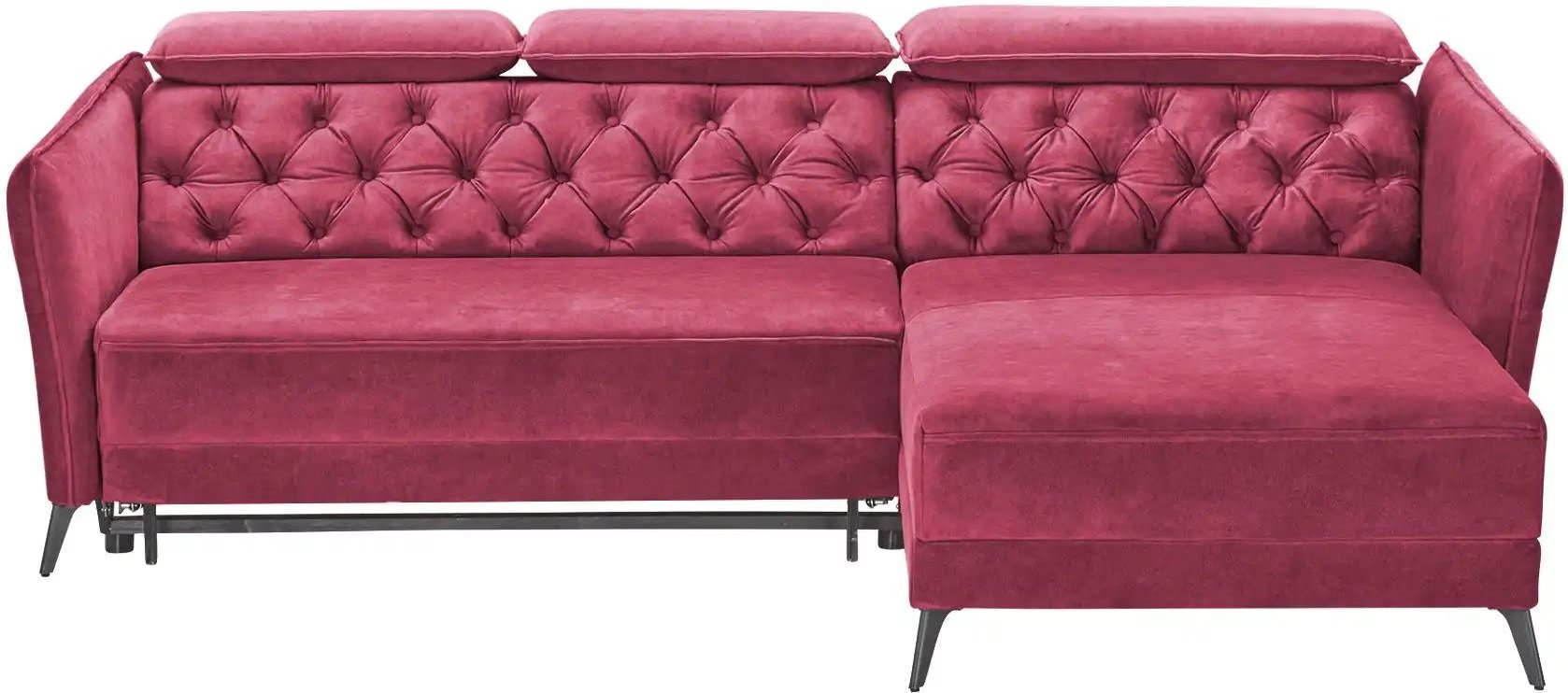 smart Ecksofa mit Kopfteilverstellung Kavita ¦ rot ¦ Maße (cm): B: 254 H: 85 T: 199.0 Polstermöbel > Sofas > Ecksofas - ...