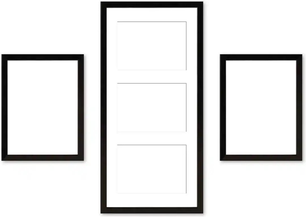 Bilderrahmen-Set ¦ holzfarben ¦ Kunststoff ¦ Maße (cm): B: 23 H: 50 T: 2.5 Accessoires > Bilderrahmen - Höffner