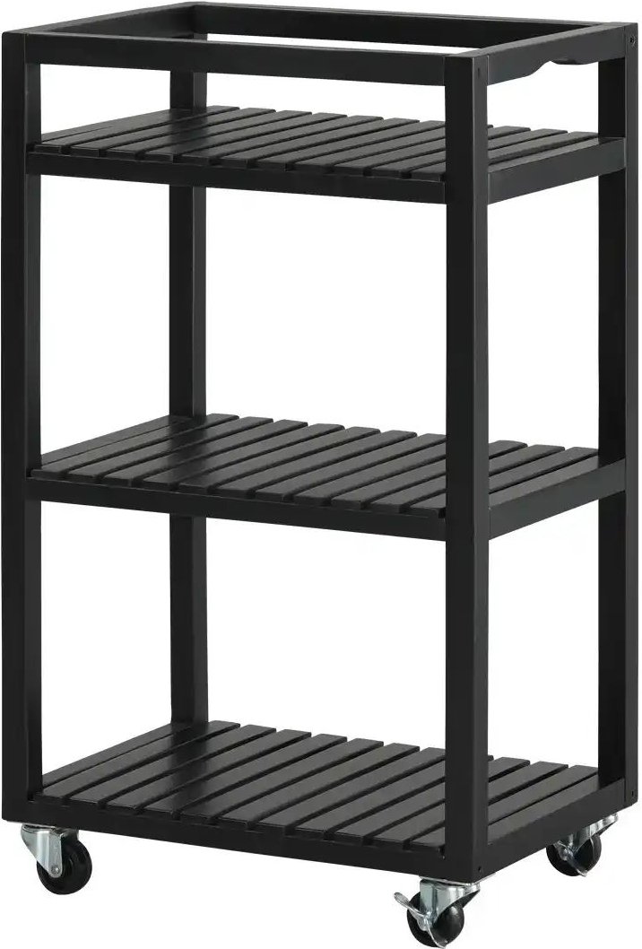 Rollwagen Oria ¦ schwarz ¦ Maße (cm): B: 47 H: 76 T: 33.0 Tische > Servierwagen - Höffner