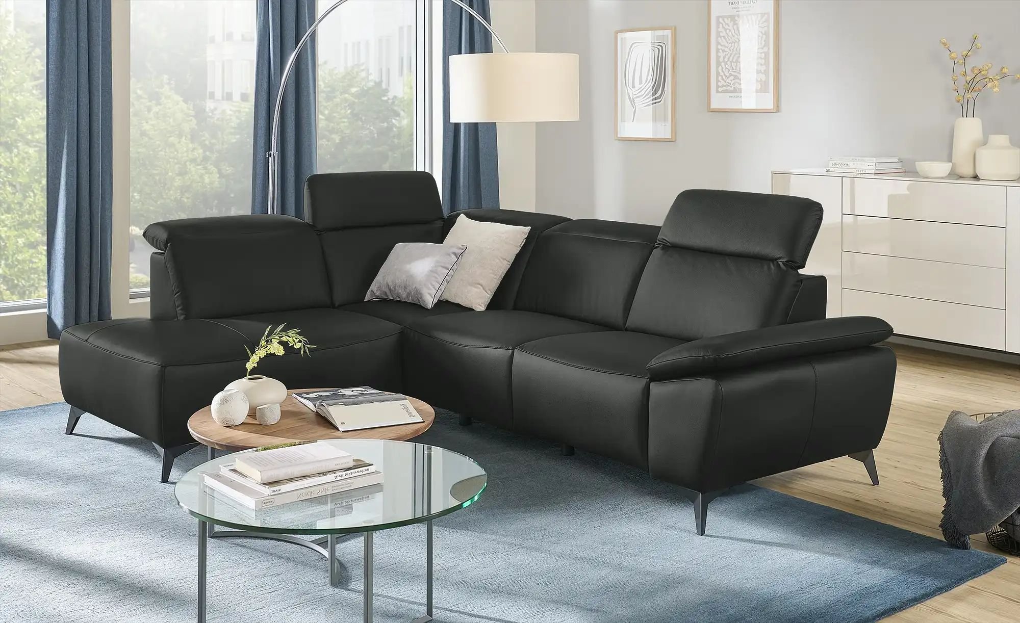 uno Ecksofa Belfast ¦ schwarz ¦ Maße (cm): B: 260 H: 100 T: 203.0 Polstermöbel > Sofas > Ecksofas - Höffner