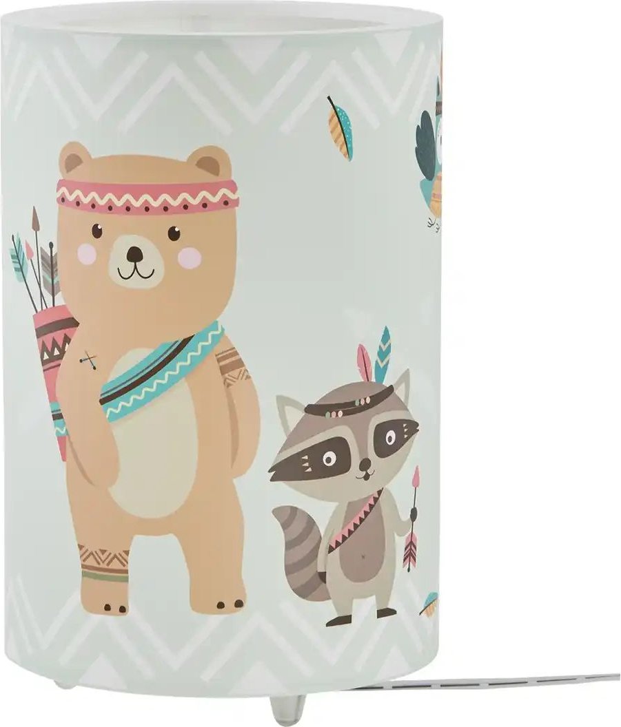 Tischleuchte 1-flammig `Little Indians` ¦ grün ¦ Maße (cm): H: 25 Ø: 20 Lampen & Leuchten > Kinderlampen - Höffner