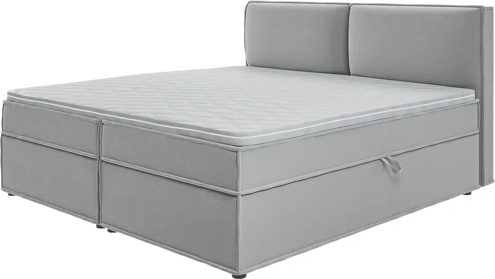 S-STYLE Boxbett mit Stauraum und Topper H3 Uma ¦ grau ¦ Maße (cm): B: 200 H: 103 Betten > Boxspringbetten - Höffner