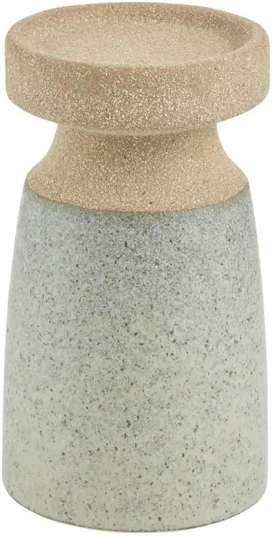 HOME STORY Kerzenständer ¦ grau ¦ Steinzeug ¦ Maße (cm): H: 17,5 Ø: 10 Accessoires > Kerzen & Kerzenständer > Kerzens...