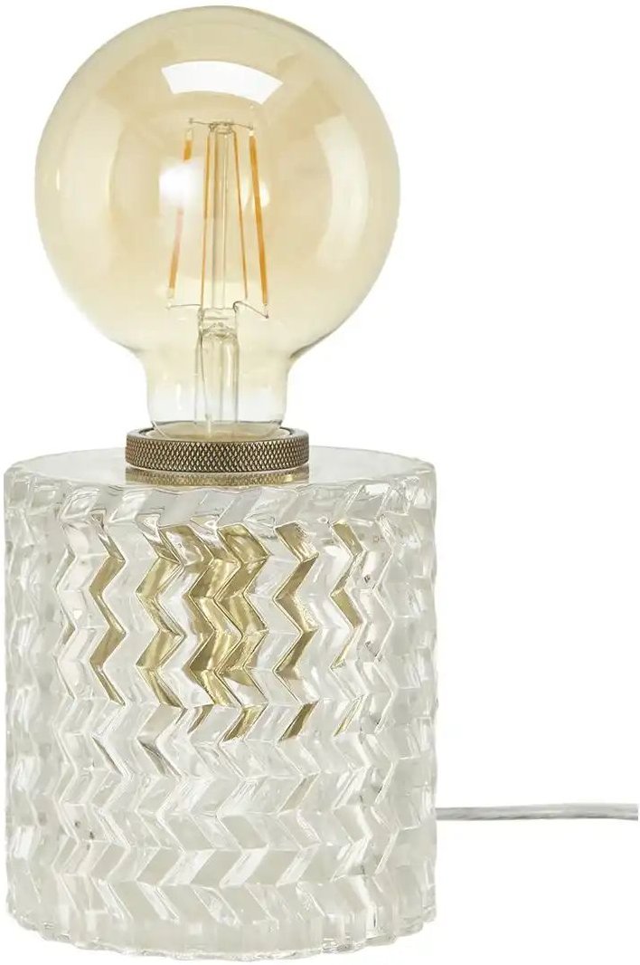 levelone Tischleuchte 1-flammig Glas in Wellen-Optik ¦ transparent/klar ¦ Maße (cm): H: 12 Ø: 11 Lampen & Leuchten ...