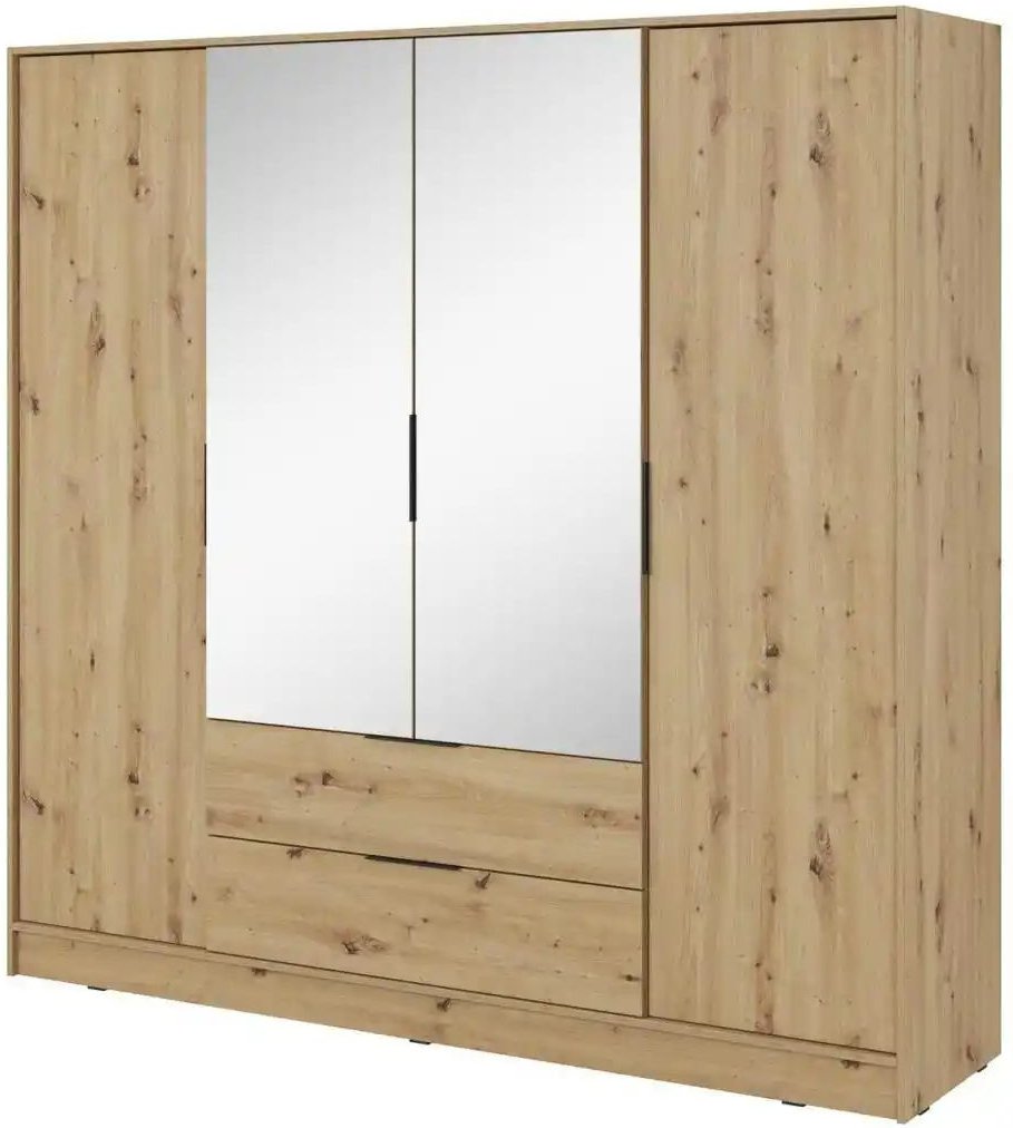Drehtürenschrank 206 cm breit Lyke ¦ braun ¦ Maße (cm): B: 206 H: 200 Schränke > Kleiderschränke > Drehtürenschränke - H...