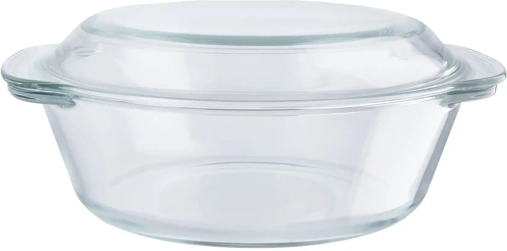 KHG Auflaufform mit Deckel 2 0 l ¦ transparent/klar ¦ Glas ¦ Maße (cm): B: 23,2 H: 10,5 Küchenzubehör & Helfer > Bratf...