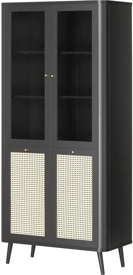 Roomers Vitrine Vienna Premium ¦ schwarz ¦ Maße (cm): B: 81 H: 177 T: 40.0 Schränke > Vitrinen - Höffner