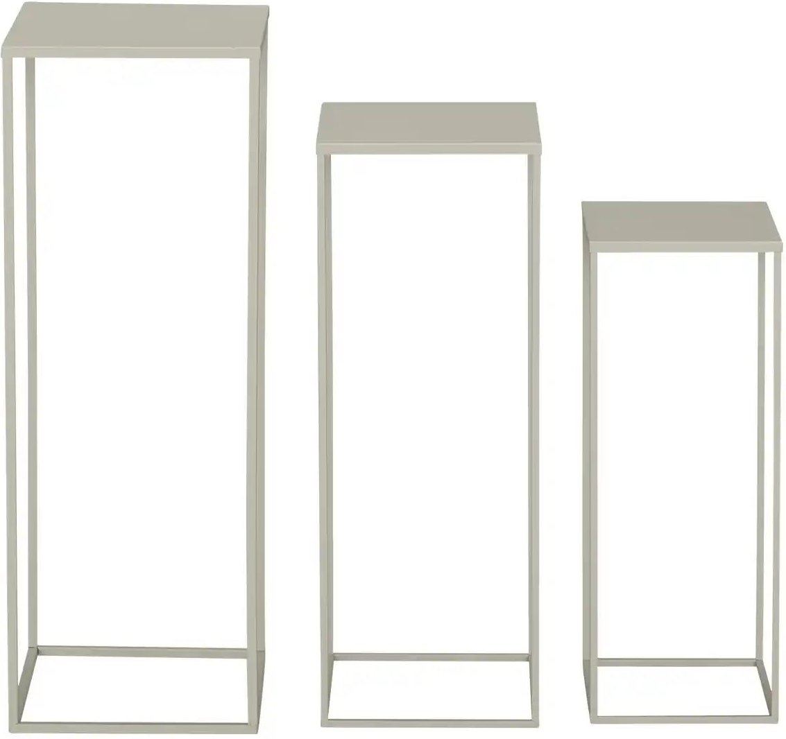 HOME STORY Beistelltisch 3er Set ¦ grau ¦ Maße (cm): B: 25 H: 70 T: 25.0 Tische > Beistelltische > Beistelltische ohn...