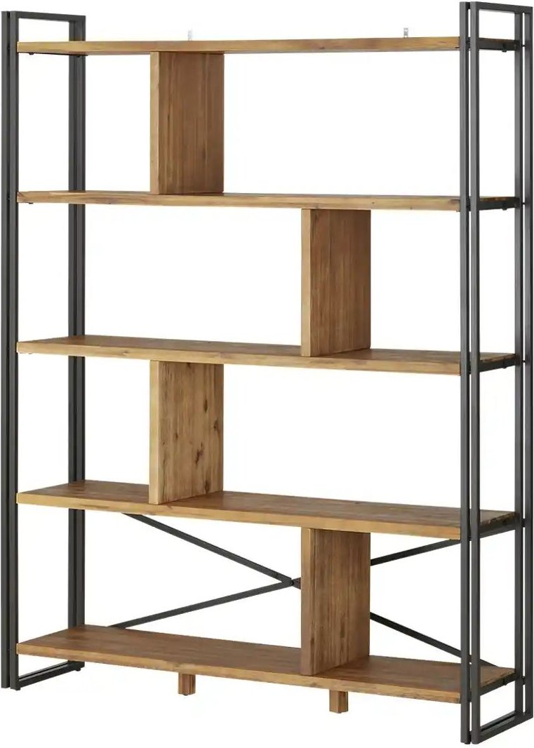 Bücherregal Aus massivem Akazienholz Detroit ¦ holzfarben ¦ Maße (cm): B: 151 H: 196 T: 38.0 Regale > Bücherregale - Höf...