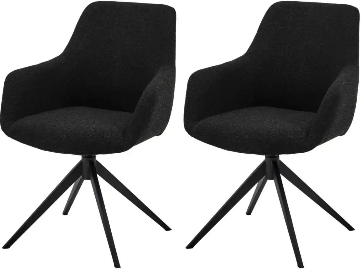 Furnhouse Esszimmerstuhl 2er-Set Helena ¦ schwarz ¦ Maße (cm): B: 64 H: 87 Stühle > Polsterstühle - Höffner