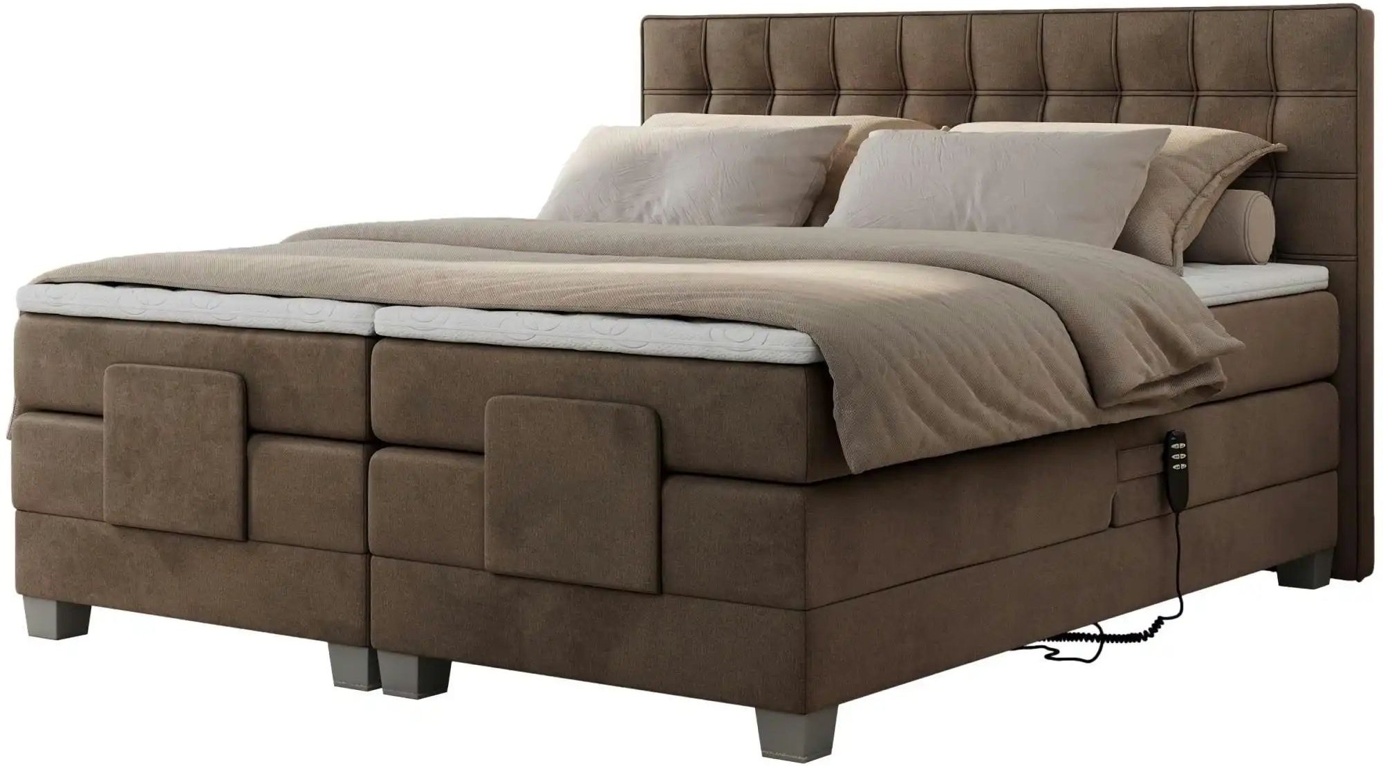Motor Boxspringbett mit Bettkasten Elektro ¦ braun ¦ Maße (cm): B: 168 H: 118 Betten > Boxspringbetten - Höffner