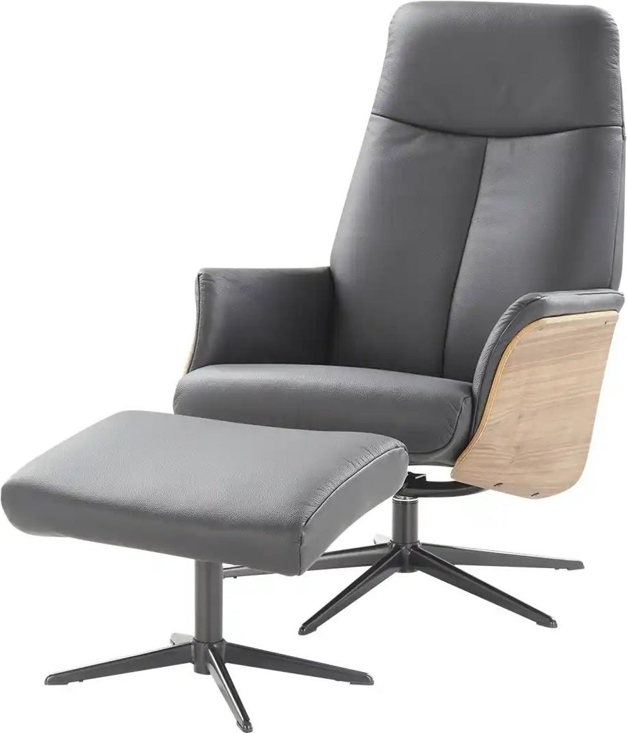 Sessel-Hocker-Set 3463 ¦ schwarz Polstermöbel > Sessel > Fernsehsessel - Höffner