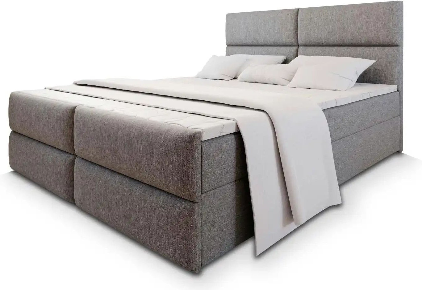 MASSENO Boxbett mit Bettkasten Mulen ¦ grau ¦ Maße (cm): B: 160 H: 98 Betten > Polsterbetten - Höffner