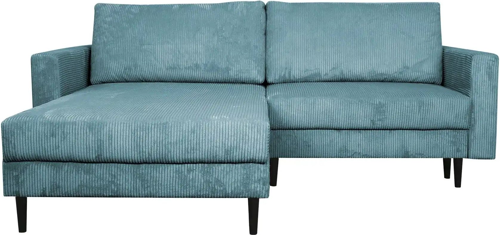 uno Ecksofa trendiger Cordstoff Livorno ¦ blau ¦ Maße (cm): B: 221 H: 105 T: 153.0 Polstermöbel > Sofas > Ecksofas - Höf...