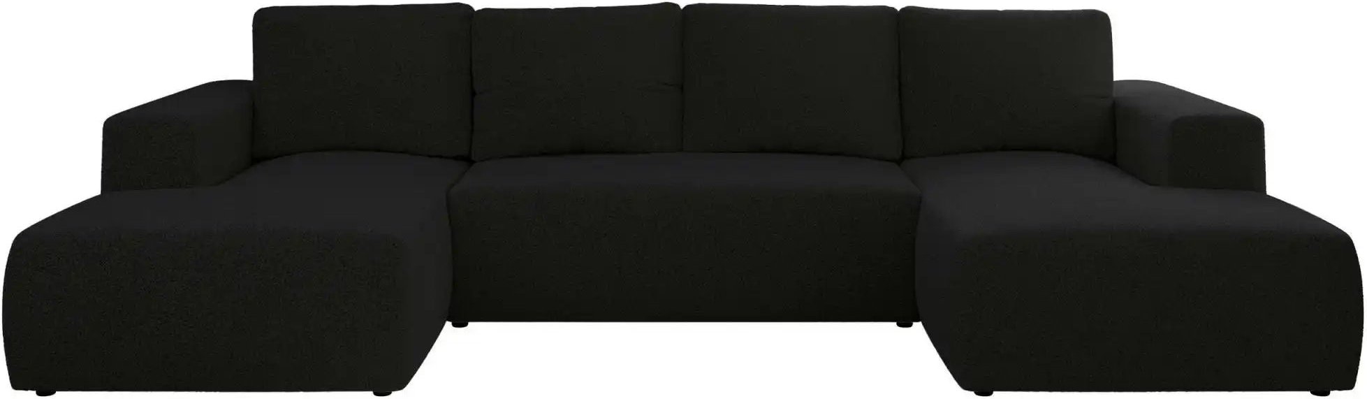 Wohnlandschaft mit Schlaffunktion Trentino ¦ schwarz ¦ Maße (cm): B: 334 H: 91 Polstermöbel > Sofas > Wohnlandschaften -...