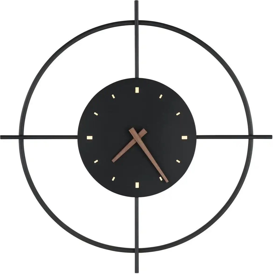 Globo Lighting Wanduhr beleuchtet ¦ schwarz ¦ Maße (cm): B: 50 H: 5,5 T: 50.0 Lampen & Leuchten > Wandleuchten - Höffn...