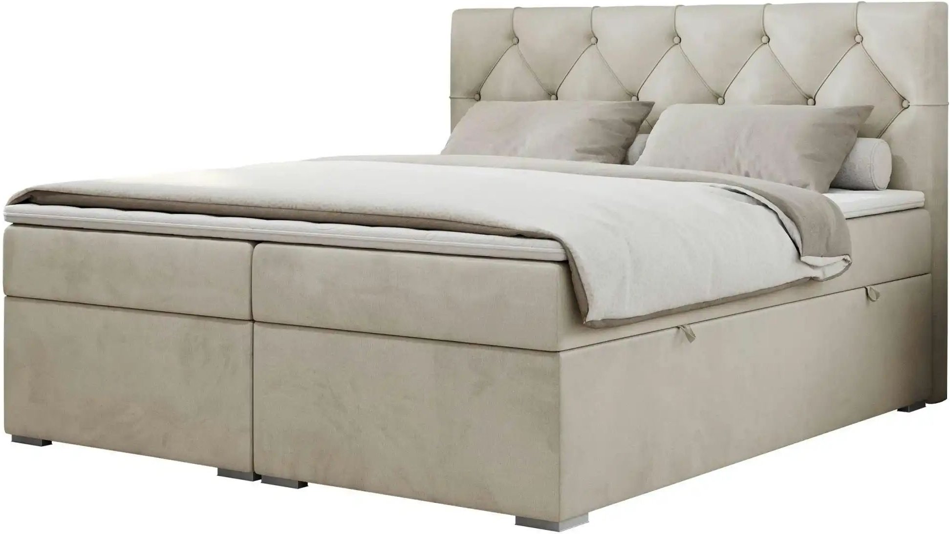 Boxbett mit Bettkasten Alda ¦ beige ¦ Maße (cm): B: 180 H: 118 Betten > Komfortbetten - Höffner