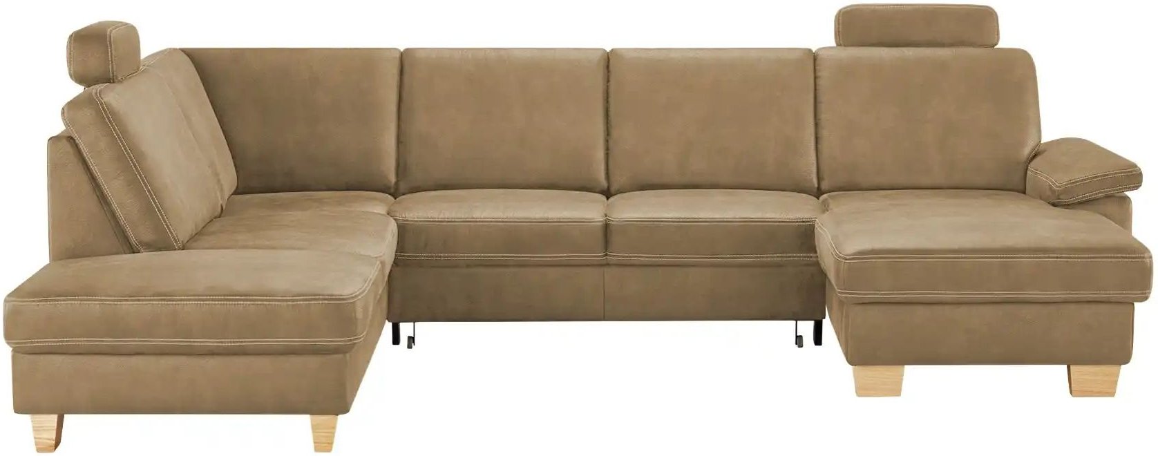 meinSofa Wohnlandschaft Kunstleder Samu ¦ beige ¦ Maße (cm): B: 316 H: 90 T: 235.0 Polstermöbel > Sofas > Schlafsofas - ...