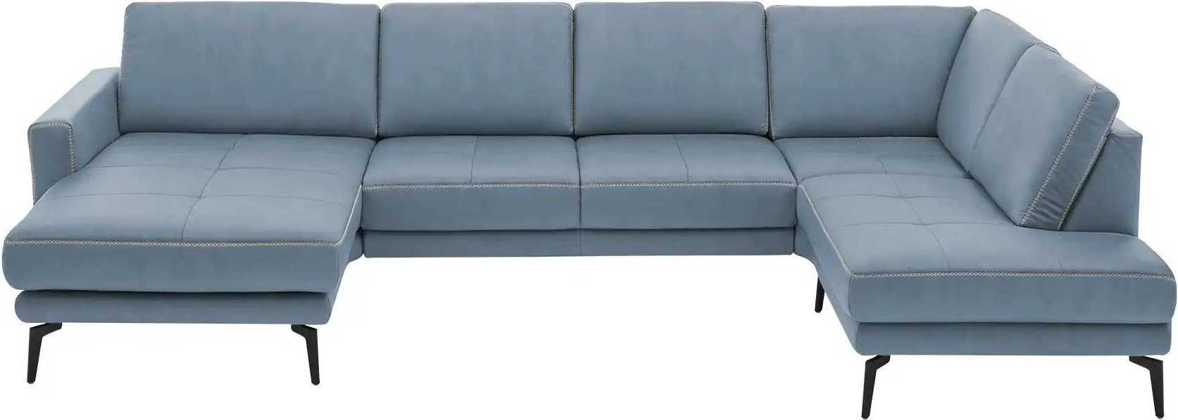 meinSofa Wohnlandschaft aus Mikrofaser Mike ¦ blau ¦ Maße (cm): B: 327 H: 86 T: 180.0 Polstermöbel > Sofas > Wohnlandsch...