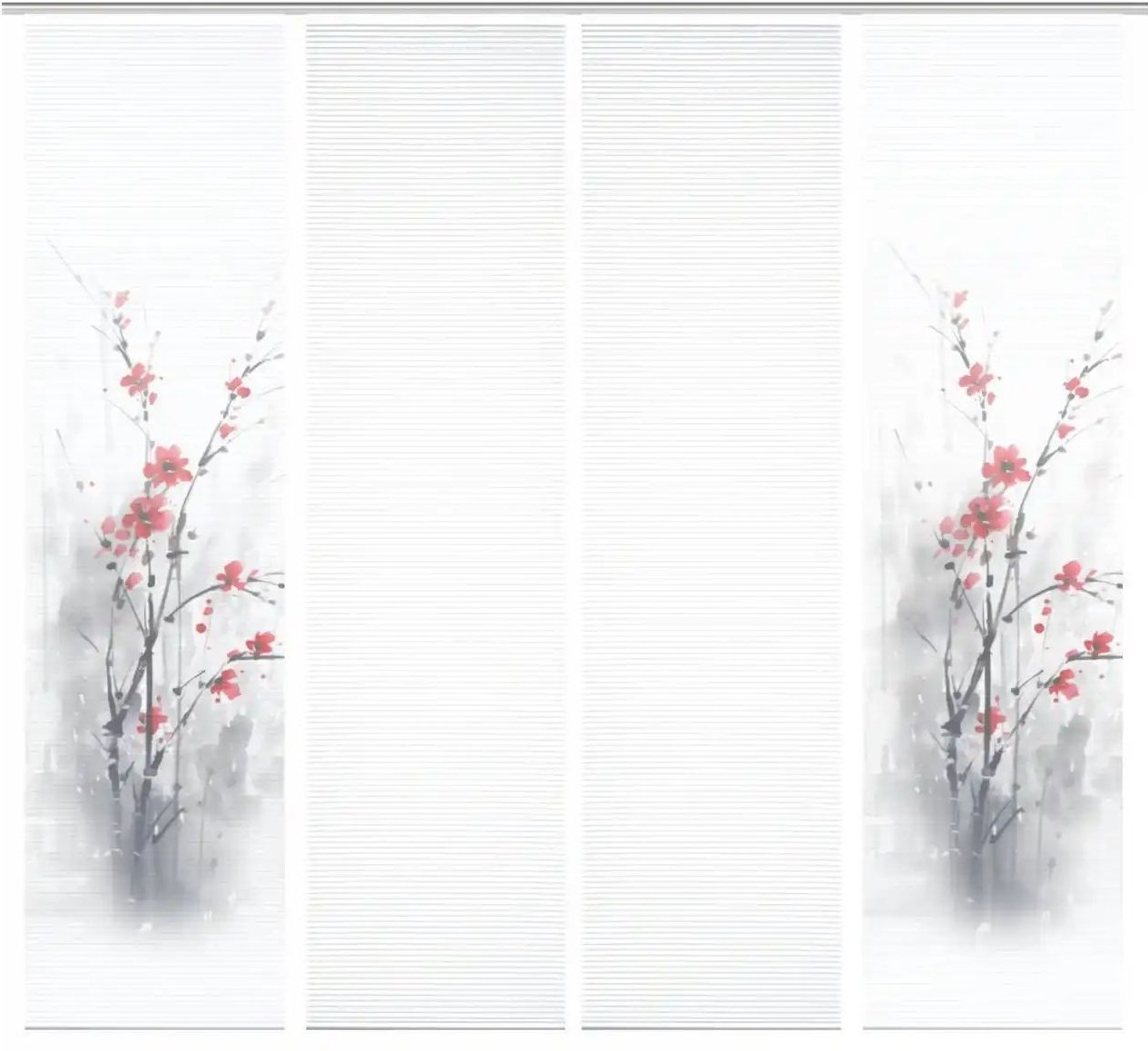 HOME in green Schiebevorhang ¦ rot ¦ Synthetik ¦ Maße (cm): B: 60 H: 245 Gardinen & Rollos > Gardinen & Vorhänge > Sch...